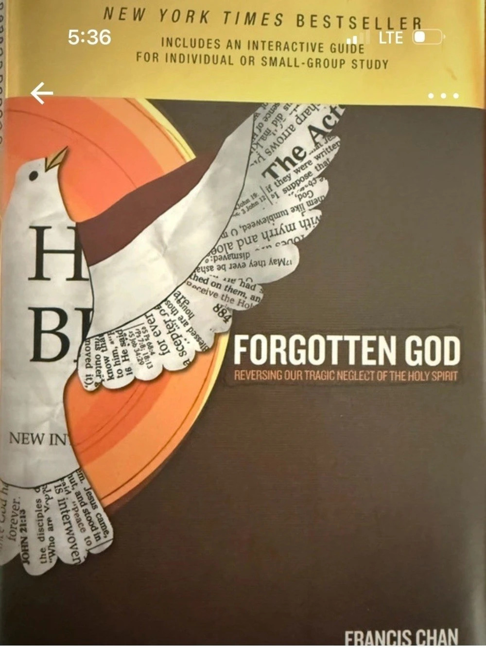 Forgotten God Christian Book Brown & Orange